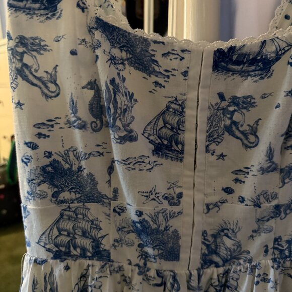 7 For All Mankind Nautical Themed Corset Dress, Size L - Picture 3 of 3